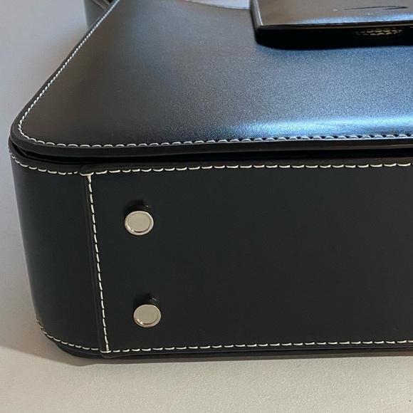 The Hermes of England Tanner Krolle London Classic Black Leather Bag Retail$2500 - Picture 7 of 16